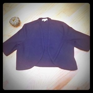 CB Navy Blue Shrug, 1/2 sleeve, open front